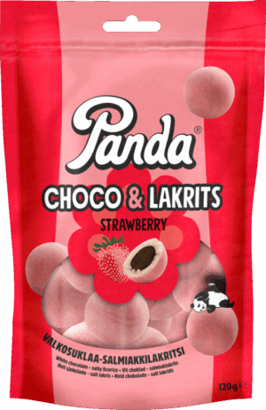 Panda Choco & Lakrits Strawberry 120 g