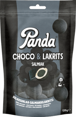 Panda Choco & Lakrits Salmiakki 120 g